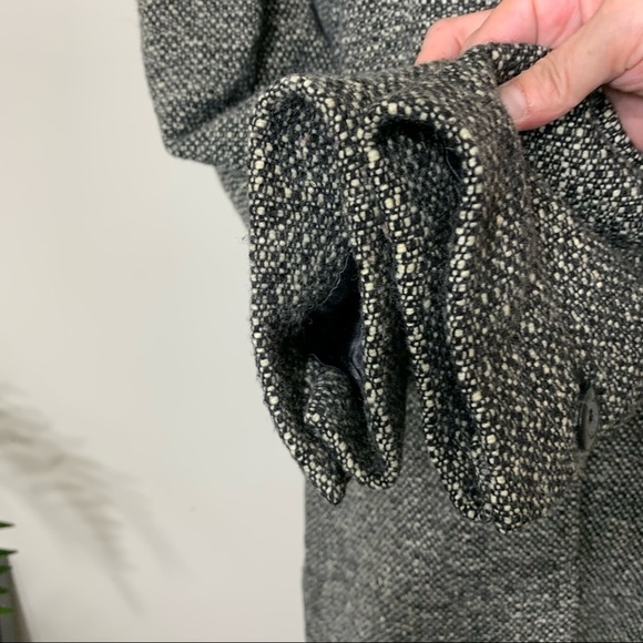 Jones New York Contemporary Black & White Lambs Wool Blend Pea Coat Jacket Sz 4 - Picture 13 of 15